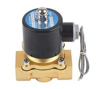 Válvula solenoide eléctrica de 24 V CC, 3/4", DN20, normalmente cerrada; válvula solenoide de cuerpo de latón, NC, para agua, gas y aceite; clasificación de presión de 1 MPa con