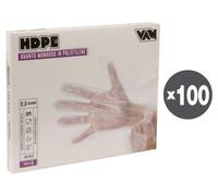 Vam HDPE100 Conf. 100 scatole guanti HDPE monouso da 100 pz