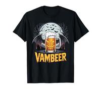 Vambeer Halloween Vampiro Birra Zucca Pipistrello Tema Maglietta