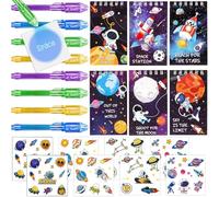 vamei Bomboniere a Tema Spaziale per Compleanni di Bambini Penne UV Mini Quaderni Adesivi e Altri Omaggi a Tema Spaziale per le Feste dei Bambini.