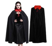 Vampire Cape con Collare,Halloween Costume Vampiro,Mantello da Strega,Mantello da Strega, Cosplay, Mantello a Lunghezza Intera, per Feste in Famiglia,80CM