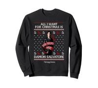 Vampire Diaries All I Want for Christmas is Damon Salvatore Felpa