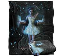 VAMPIRE DIARIES Coperta super morbida al tatto con motivo DAMON (SOMERHALDER), ELENA (DOBREV), STEFAN (WESLEY), 152 x 127 cm