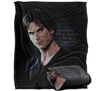 LOGOVISION VAMPIRE DIARIES DAMON (SOMERHALDER) - Coperta morbida al tatto, 152 x 127 cm