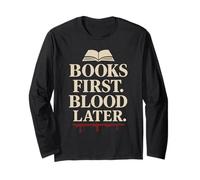 Vampire Fiction Bookish Romantico Fang Reader Letterario Scuro Maglia a Manica