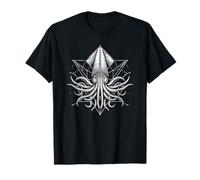 Vampire Gigante Calamaro Polpo linee geometriche Dark Art Maglietta