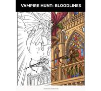 Vampire Hunt: Bloodlines: A Dark Gothic Comic Book Lineart Coloring Book for Adults | Intense Vampire Hunter vs. Bloodsucker Action & Dark Fantasy Art | Stress Relief & Creative Escape
