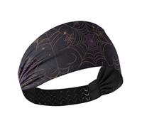 Vampire Spider Web Moon Nero Raffreddamento fascia titolare Testa elastica per Palestra Tennis Yoga Atletica Sport