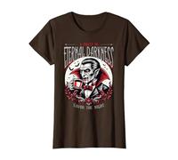 Vampire Toast Eternal Darkness Horror Gotico retrò Vintage Maglietta, Donna, Marrone, L