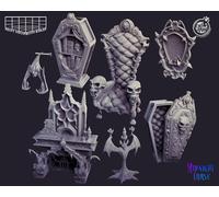 Vampiro Bara Con Separato Coperchio Miniatura Figura per Ttrpgs Come D 5e Dsa