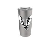 Vampiro Bat Dracula Gothic Blackwork Bicchiere termico in acciaio inox doppia parete