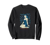 Vampiro Pinup Girl Retro Gothic Halloween Sexy Spooky Design Felpa