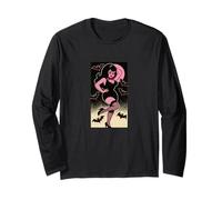 Vampiro Pinup Girl Retro Gothic Halloween Sexy Spooky Design Maglia a Manica