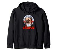 Vampug. Vampiro Pug Dog. Divertente Halloween per Gli Amanti dei Cuccioli Felpa con Cappuccio