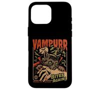 Vampurr Bites Again! Funny Cat Halloween Vintage Graphic Custodia per iPhone 16 Pro Max