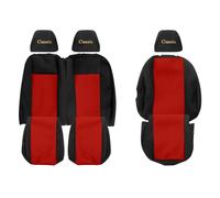 VAN Coprisedili per FORD TRANSIT CUSTOM I -22 1+2 Tavolino in schienale ROSSO