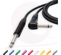 Van Damme Nero & Argento Chitarra Elettrica Cavo. 0.6cm Mono Neutrik Jack 5m Ca