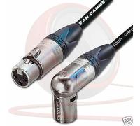 Van Damme & Neutrik Femmina XLR A Angolato Maschio Cavo. Stella Quad Piombo 8m
