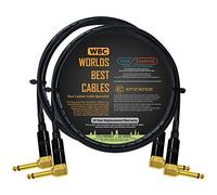 Van Damme Pro Grade Classic XKE- Premium, ultra flessibile, multi-schermato per chitarra e basso effetti, con connettori TS Eminence R/angolati da ¼ pollici e stivali sfalsati