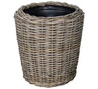 Van der Leeden DRYPOT® Vaso per piante in rattan grigio, Ø 50 cm - Cesti Sylter