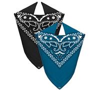 Van Der Rich ® - 2 Pezzi Bandane 100% Cotone per Uomo e Donna (Nero-Olio, TU)