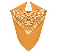 Van Der Rich ® - Bandane 100% Cotone con Paisley Pattern per Uomo e Donna (Senape, TU)