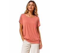 Van Der Rich ® - T-Shirt con Schiena Scoperta - Donna (Corallo-B, L)