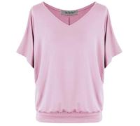 Van Der Rich ® - T-Shirt Oversize con Scollo a V Casual - Donna(Rose, L)