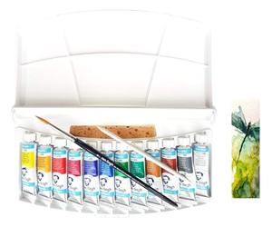 Van Gogh Acquerello Set da 12 x 10ml,on Pennello ed Estompe