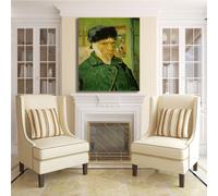 Van Gogh autoritratto con orecchio quadro stampa tela dipinto telaio arredo casa