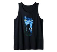 Van Gogh Bigfoot Notte Stellata Montagna Sasquatch Art Niche Canotta
