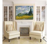 Van Gogh campo di grano con cipressi quadro stampa tela dipinto telaio arredo