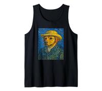 Van Gogh Cane Lover Pet Pittore Auto Ritratto Artista Stile Canotta