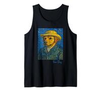 Van Gogh Cane Lover Pet Pittore Auto Ritratto Artista Stile Canotta