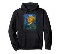 Van Gogh Cane Lover Pet Pittore Auto Ritratto Artista Stile Felpa con Cappuccio