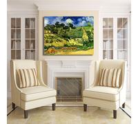 Van Gogh casolari con tetto di paglia quadro stampa tela dipinto telaio arredo