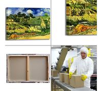 Van Gogh casolari con tetto di paglia quadro stampa tela dipinto telaio arredo