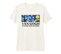 Van Gogh con Il Flusso Pittore Opera d'Arte Pittura Maglietta Premium