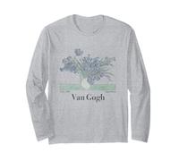 Van Gogh Fine Art Vintage Iris Print Maglia a Manica