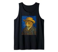 Van Gogh Gattino Lover Auto Ritratto Artista Stile Canotta