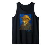 Van Gogh Gattino Lover Auto Ritratto Artista Stile Canotta