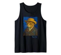 Van Gogh Gattino Lover Auto Ritratto Artista Stile Canotta