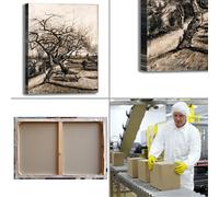 Van Gogh giardini della chiesa quadro stampa tela dipinto telaio arredo casa