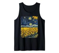 Van Gogh Girasoli Vintage Fiori Gialli Art Pittura Canotta