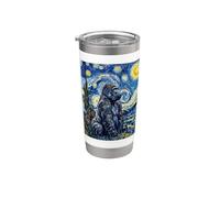 Van Gogh Gorilla Starry Night Style Opera d'arte Bicchiere termico in acciaio inox doppia parete