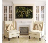 Van Gogh i mangiatori di patate quadro stampa tela dipinto telaio arredo casa