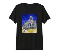 Van Gogh - La Chiesa di Auvers-Sur-Oise Maglietta Premium