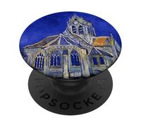 Van Gogh - La Chiesa di Auvers-sur-Oise PopSockets PopGrip Adesivo