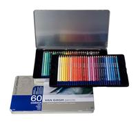 Van Gogh Matite Set completo da 60 colori - Pigmenti resistenti alla luce selezionati dall'artista - Fusto in morbido legno di cedro - Stesura vibrante dei colori - Scatola di latta