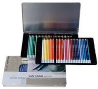 Van Gogh Matite Set di matite acquerellabili 60 colori - Pigmenti resistenti alla luce - Legno di cedro proveniente da foreste responsabili - Colori intensi e facili da stendere